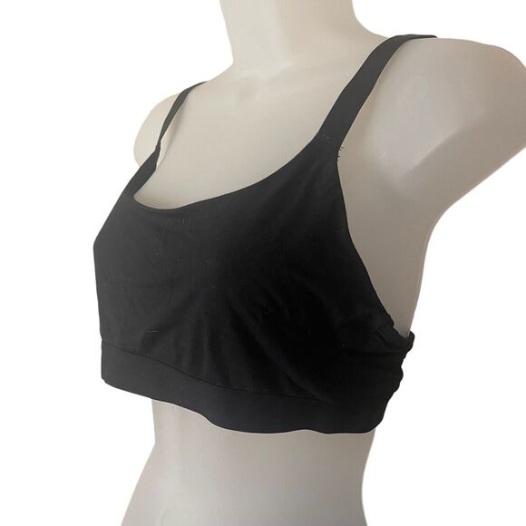 Lively Large Bralette Black Solid Scoop Neck Comfort Lounge Basic - Picture 5 of 6